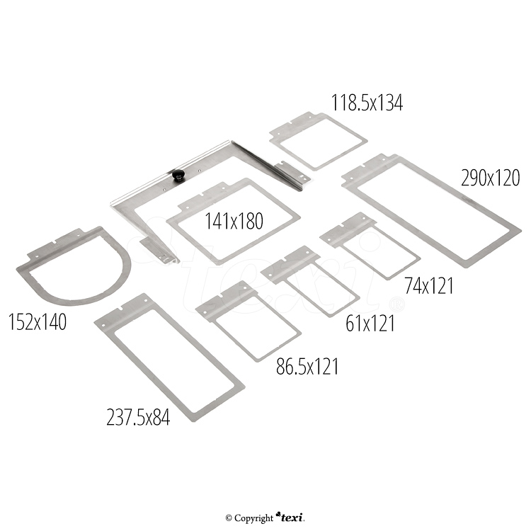 Sada rychloupínacích rámů 8v1 pro vyšívací stroj TEXI 1501