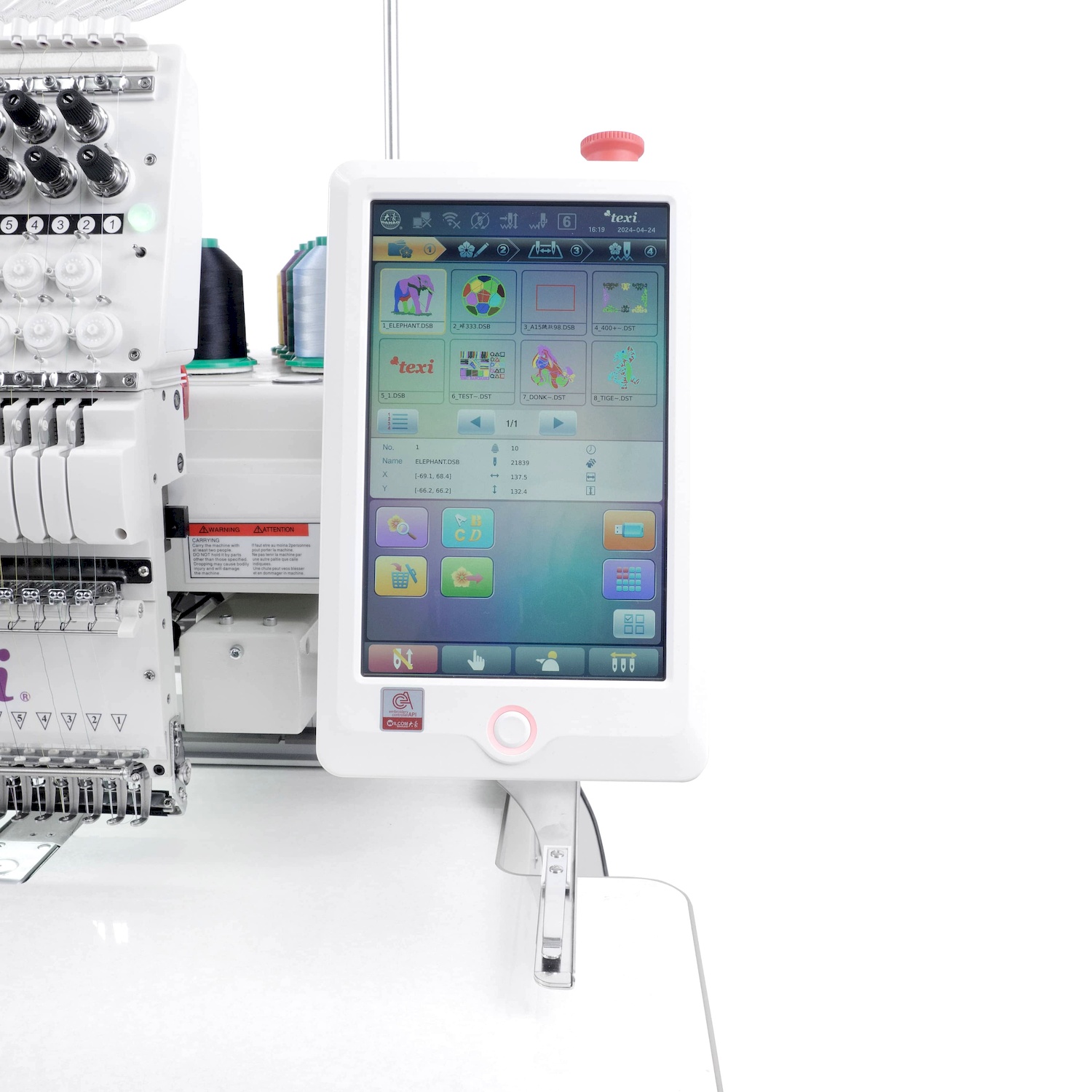 Průmyslový vyšívací stroj TEXI 1501 XL TS PREMIUM