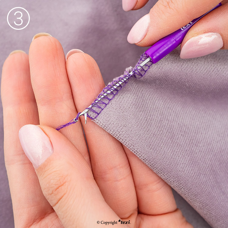 Provlékač nití, zatahovač řetízku overlockového stehu TEXI 4049