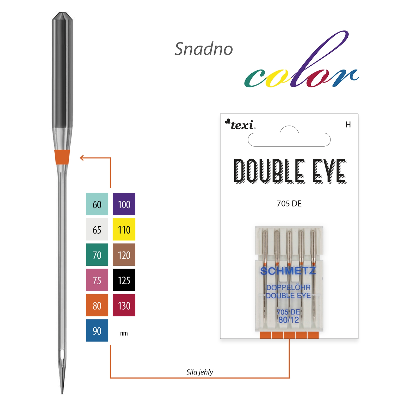 Jehly se dvěma oky TEXI DOUBLE EYE 705 DE 5x80