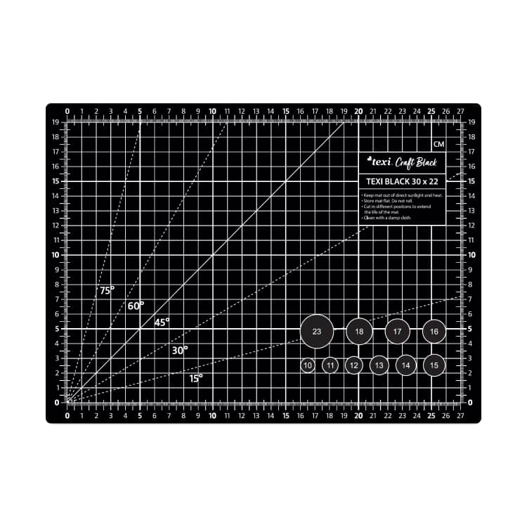 Řezací podložka, 5vrstvá, zesílená TEXI BLACK 30X22