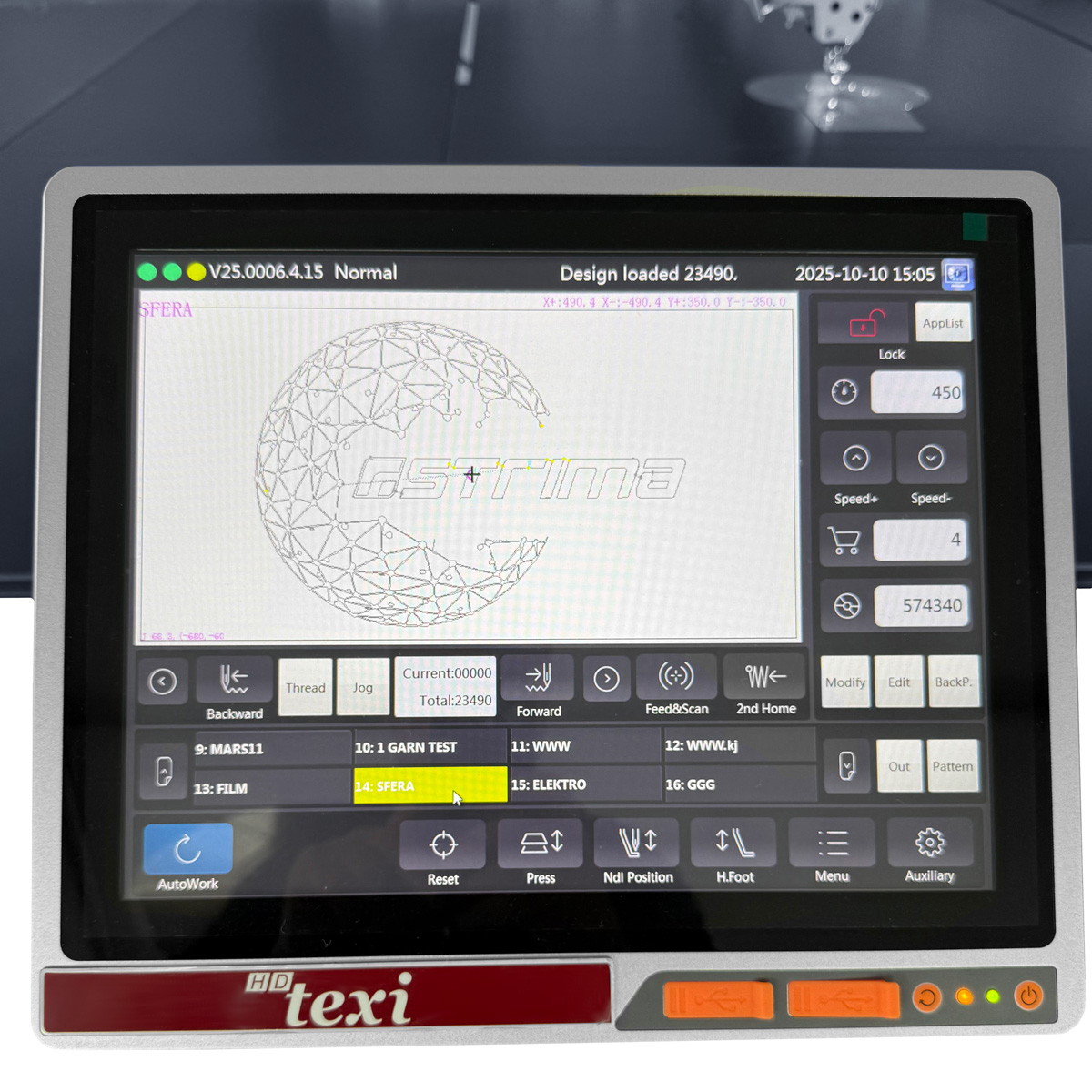 Automat pro šití a prošívání velmi velkých částí TEXI CNC 200X90 SET