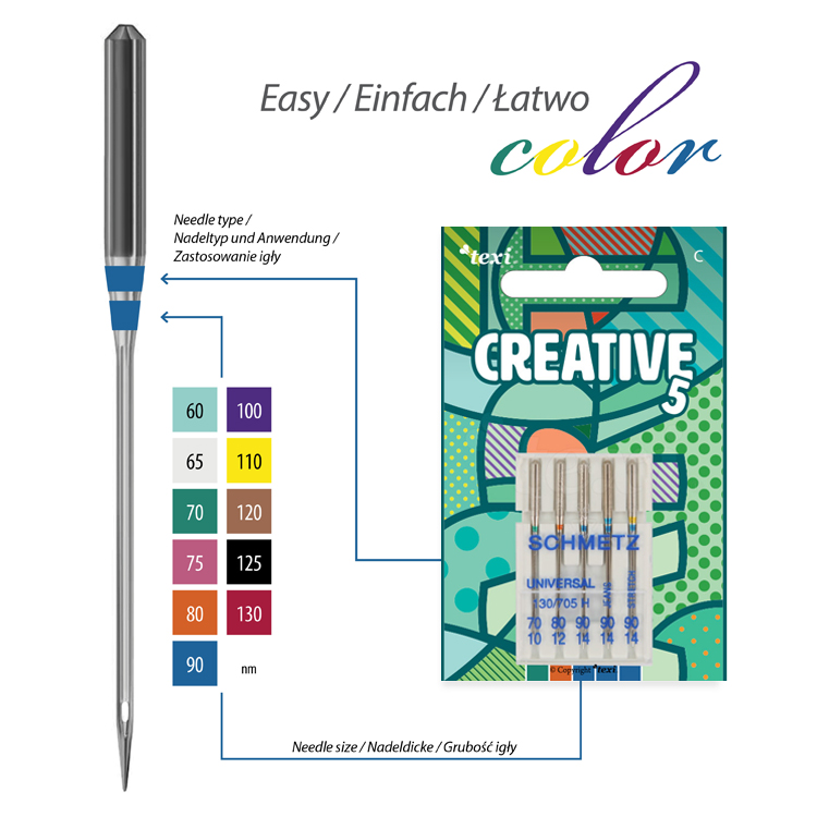 Sada jehel TEXI CREATIVE 5