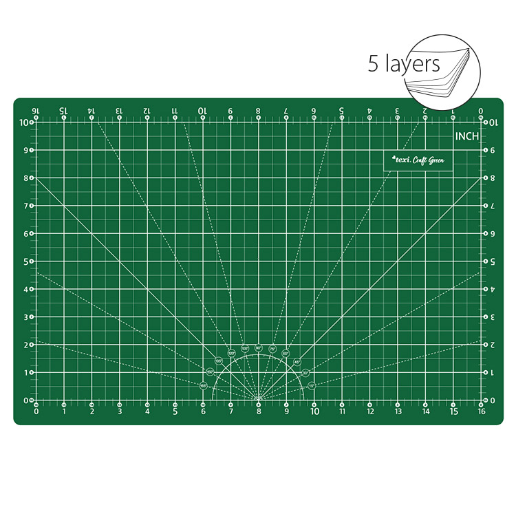 Řezací podložka, 5vrstvá, zesílená TEXI GREEN 45X30
