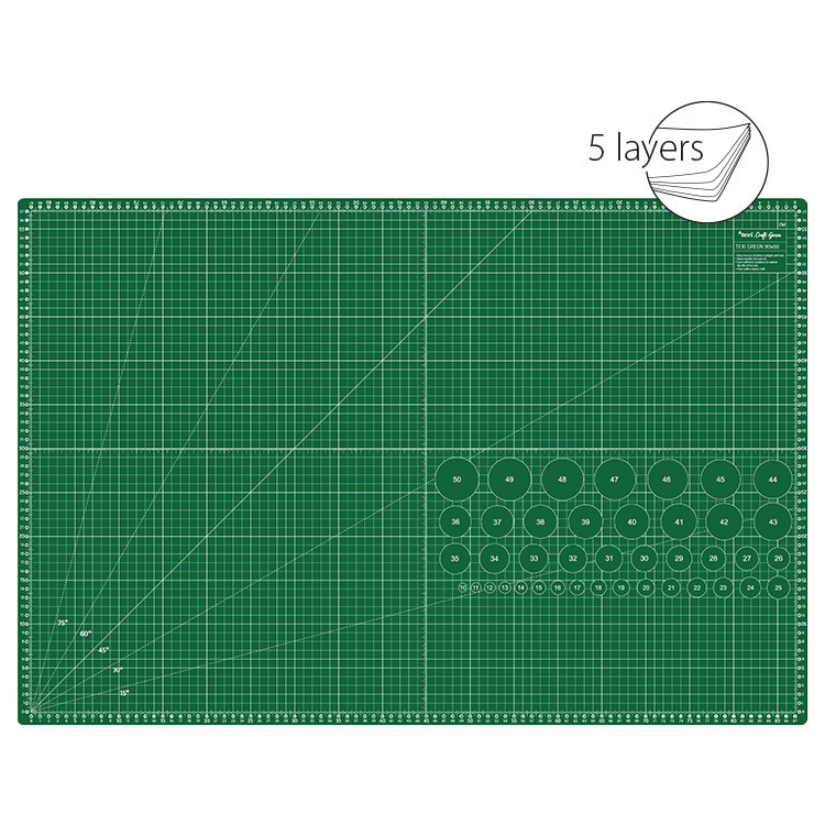 Řezací podložka, 5vrstvá, zesílená TEXI GREEN 90X60