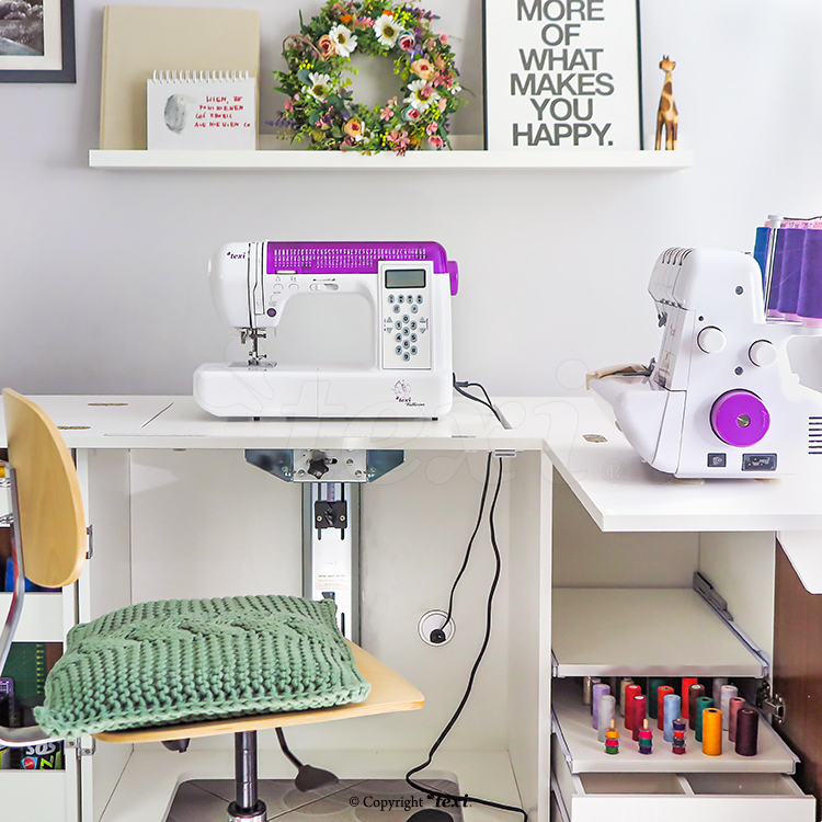 Rozkládací skříňka - stůl pro šicí stroje TEXI SESAME DUO O